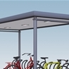 Favorit Plaza with bicycle stand Arc, 5-meters roof 