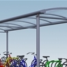 Light Plaza with bicycle stand Arc, 7-meters roof